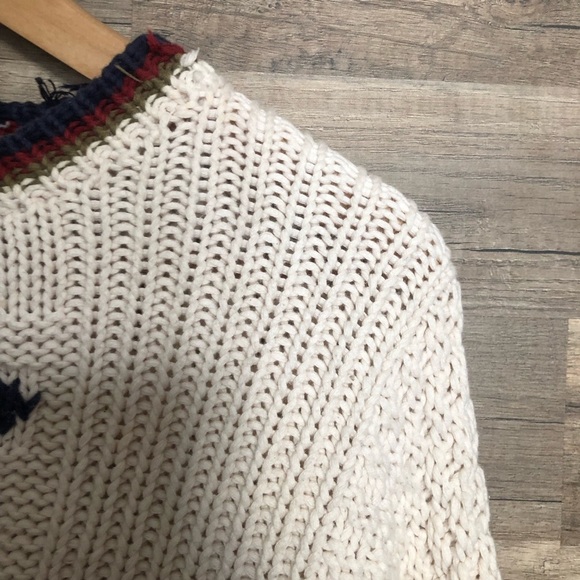 Vintage Chunky Knit Cottagecore Fisherman Crewneck Sweater Medium - Picture 2 of 13